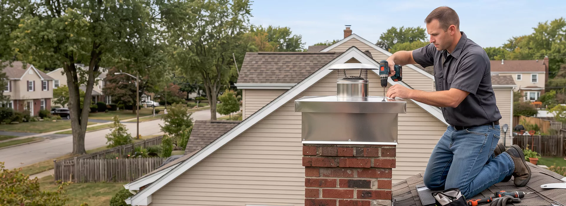 Chimney Chase Cover Installation Bellflower, CA