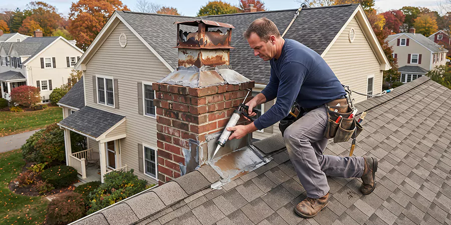 Chimney Chase Flashing Repair Bellflower