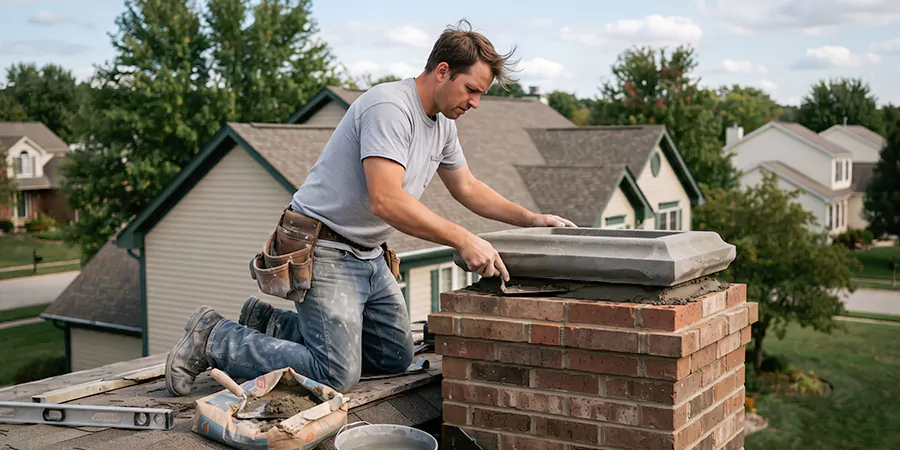 Stone Chimney Crown Installation Bellflower
