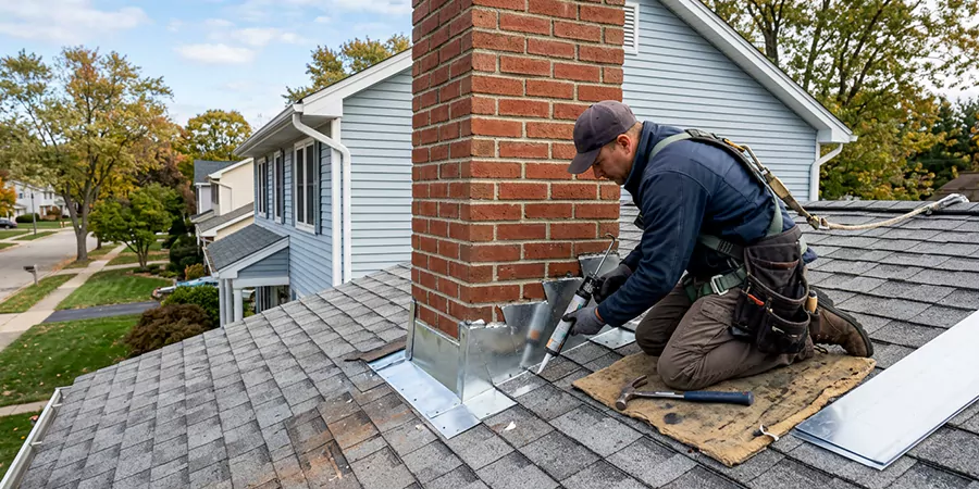Roof and Chimney Flashing Leak Repair Bellflower